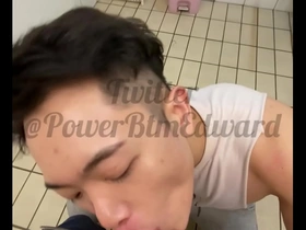 Asian gay twinks having fun in the shower at the gym