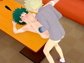 Bakugou and Deku’s hot scene in karaoke bar with Uraraka watching