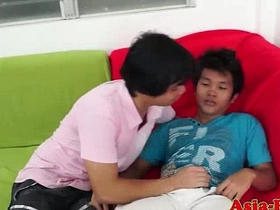 Amateur Asian man enjoys rough sex and jerking off