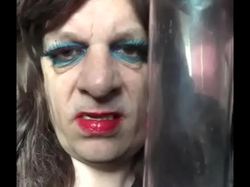 Crossdresser Mark Wright, bisexual gay, loves to swallow piss in this video.