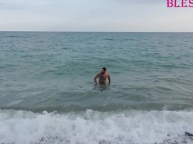 Gay pornstar Magic Javi’s solo pleasure at the sea.