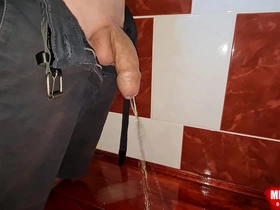 Japanese amateur twink’s small uncut cock piss is a hit with women