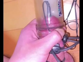 A solo players erotic journey with electrostimulation in a van