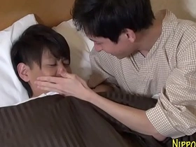 A young and straight Japanese man gives a blowjob to a hung stud.