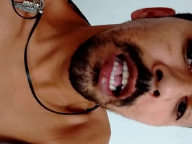 Gay amateur masturbates and cums on his face