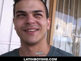 Straight Latino jock Tim Hanes has sex with gay movie producer for money.