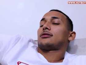 A young and straight man seduces two straight men and gets them to have a threesome with him.