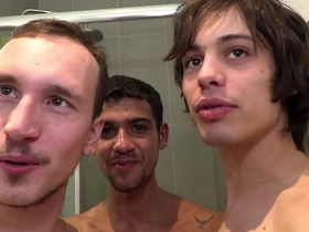 Young and straight gay men engage in anal sex and orgy.