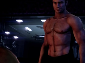 Gay deepthroat and hardcore action in ME3 Remastered Shepard and Kaidan scene