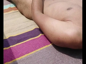 Young and straight Indian hunks solo pleasure show in public