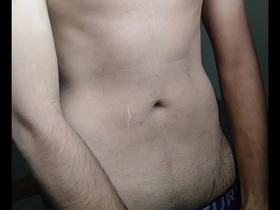 Big dick Indian gay masturbates on street