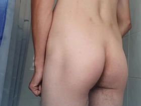 Young gay guy caught pleasuring himself.