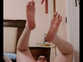 A young gay man gives birth to a yellow bell pepper in this fetish video.