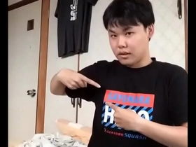 Gay Japanese man screams in pleasure.