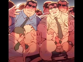 Hot gay anal and blowjob scenes in a Makumoon animation compilation