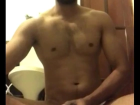 Hot solo performance from an Indian hunk with a big cock