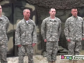 Gay military men are made to have their asses fucked deeply.